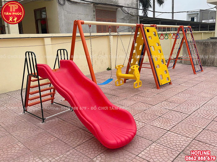 Ghế ngồi xích đu 2 chỗ bằng nhựa cho bé mầm non TP9-051