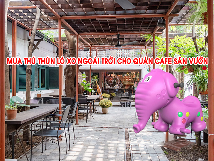 5 lý do vàng quán Cafe nên đầu tư thú nhún lò xo ngoài trời
