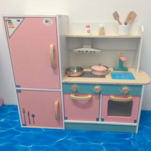 Bộ đồ chơi tủ kệ nhà bếp gỗ MDF cho bé mầm non NT3-073