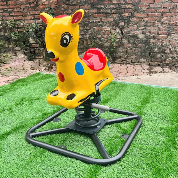 Thú nhún lò xo ngoài trời cho bé con Nai nhựa Composite TP2-040