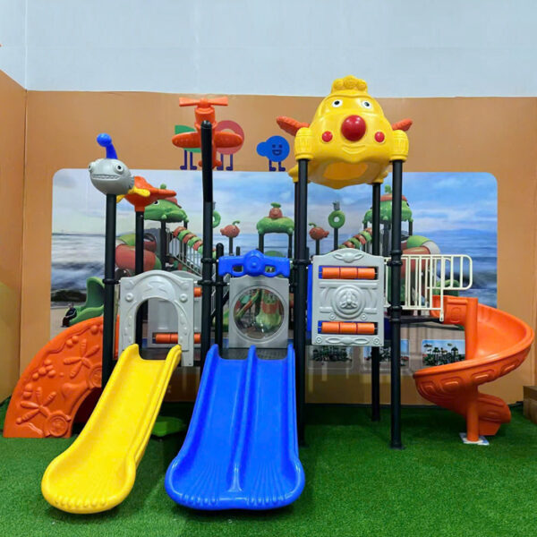 Cầu trượt liên hoàn ngoài trời 3 khối nhập khẩu TP1-190
