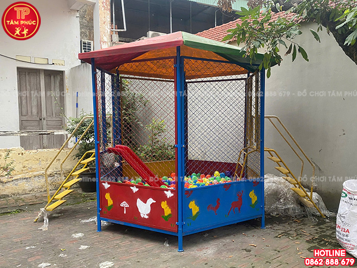 Thi công lắp đặt đồ chơi ngoài trời trẻ em cho trường mầm non công lập tại Hưng Yên