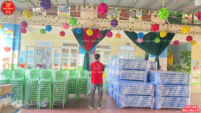 Bàn giao thiết bị nội thất mầm non cho trường mầm non tại tỉnh Hà Nam