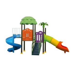 Cầu trượt liên hoàn ngoài trời cho bé máng xoắn ống TP1-192