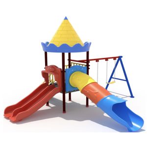 Nhà chòi cầu trượt ngoài trời cho bé mái lâu đài xích đu TP1-193