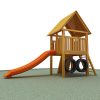 Nhà chòi cầu trượt gỗ ngoài trời cho trẻ em TPG1-002