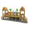 Bộ cầu trượt liên hoàn ngoài trời gỗ đa năng cho trẻ TPG1-013