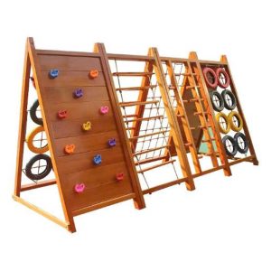 Bộ vách leo núi chữ A bằng gỗ đa năng cho bé TPG3-014