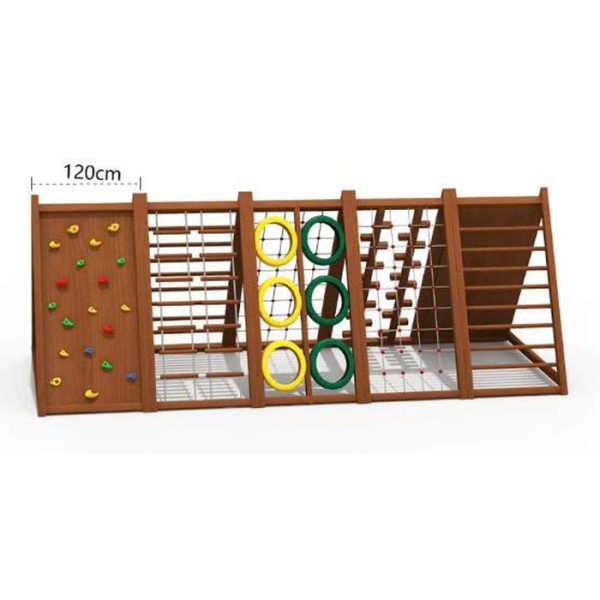 Bộ leo trèo vận động thể chất bằng gỗ cho trẻ chữ A TPG3-018