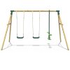 Mẫu xích đu gỗ cho bé 3 ghế 4 chỗ ngồi đẹp TPG4-005