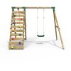 Xích đu gỗ cho bé 1 ghế ngồi kèm vách leo thể chất TPG4-007