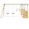 Xích đu gỗ cho bé 2 ghế kèm xà đu tay và vách leo TPG4-010
