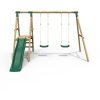 Xích đu gỗ 2 ghế kèm cầu trượt máng đơn cho bé TPG4-013