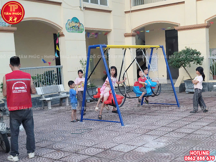 Thi công lắp đặt đồ chơi ngoài trời cho trường mầm non tại Bắc Ninh