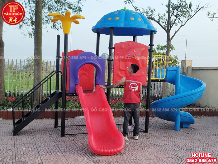 Thi công lắp đặt đồ chơi ngoài trời cho trường mầm non tại Bắc Ninh