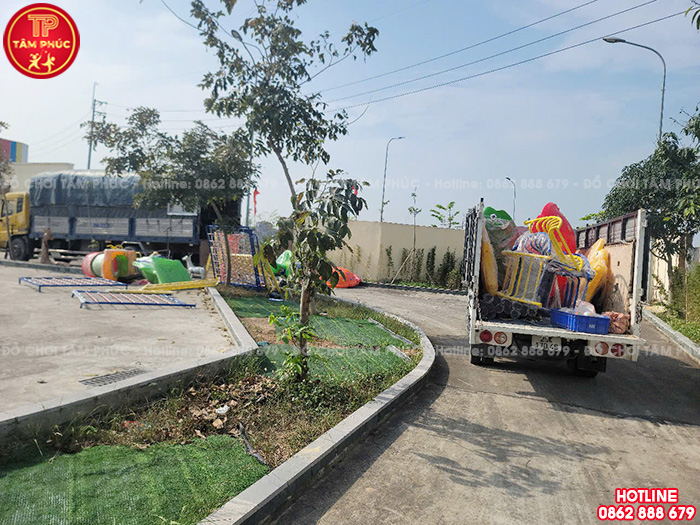 Thi công lắp đặt đồ chơi ngoài trời tại trường mầm non tại Phú Thọ