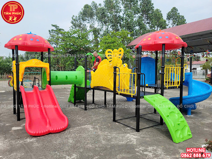 Thi công lắp đặt đồ chơi ngoài trời tại trường mầm non tại Phú Thọ