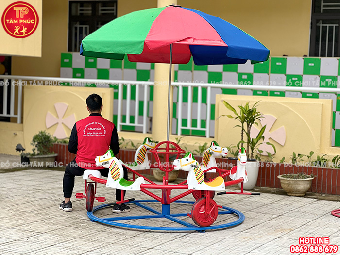 Mẫu đu quay mâm quay 6 chỗ ngồi cho bé giá rẻ nên mua