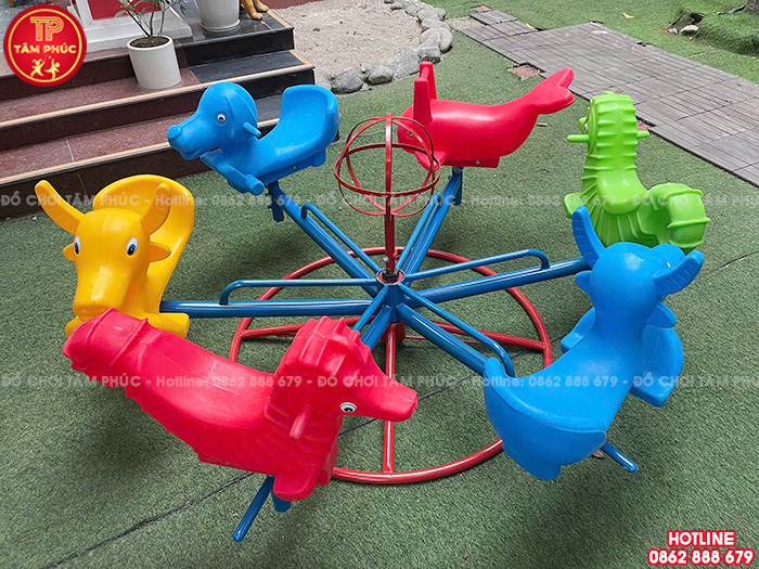 Mẫu đu quay mâm quay 6 chỗ ngồi cho bé giá rẻ nên mua
