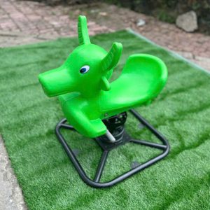 Thú nhún lò xo ngoài trời con Trâu nhựa nhập khẩu cho bé TP2-042