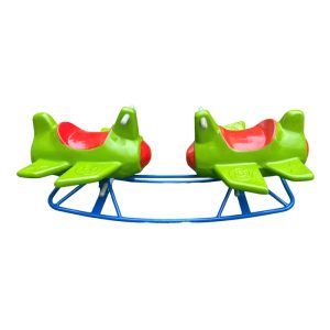 Bập bênh sắt đế cong 2 Máy Bay cho bé mầm non TP3-020