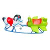 Bập bênh sắt đế cong Mix 2 con giống cho bé mầm non TP3-021