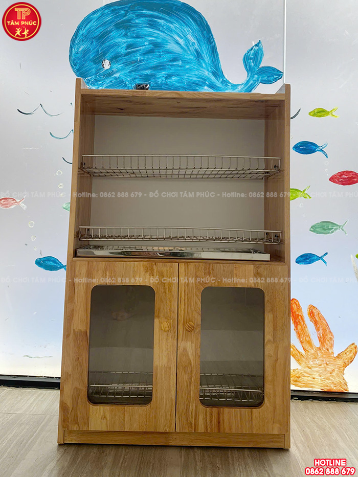 7 mẫu giá úp cốc và tủ úp ca cốc mầm non bằng gỗ và inox giá siêu tốt