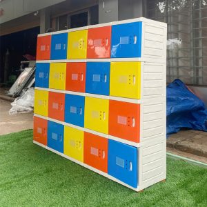 Tủ balo cho bé trường mầm non bằng nhựa 20 ô NT5-006