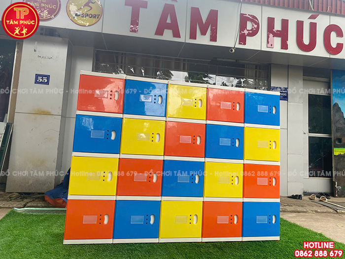 Tủ balo cho bé trường mầm non bằng nhựa 20 ô NT5-006