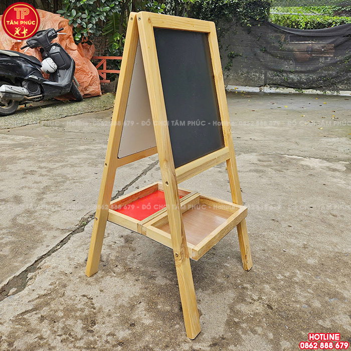 Giá vẽ tranh cho bé mầm non bằng gỗ 2 mặt NT6-010
