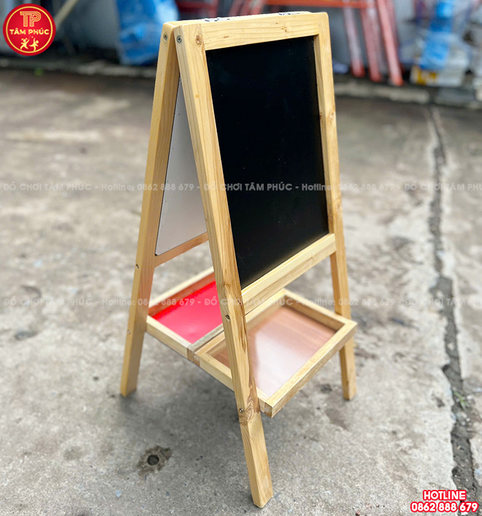Giá vẽ tranh cho bé mầm non bằng gỗ 2 mặt NT6-010