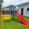 Bộ cầu trượt xích đu ngoài trời cho bé mầm non giá rẻ TP4-042