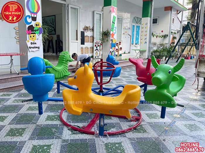 Lắp đặt đồ chơi ngoài trời cho trường mầm non tư thục tại Hải Phòng