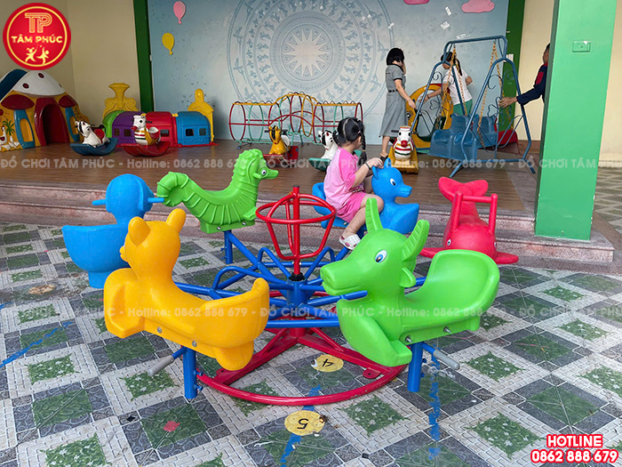 Lắp đặt đồ chơi ngoài trời cho trường mầm non tư thục tại Hải Phòng