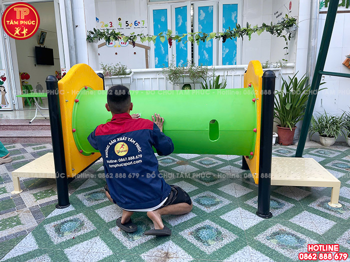 Lắp đặt đồ chơi ngoài trời cho trường mầm non tư thục tại Hải Phòng