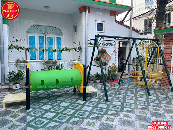 Lắp đặt đồ chơi ngoài trời cho trường mầm non tư thục tại Hải Phòng