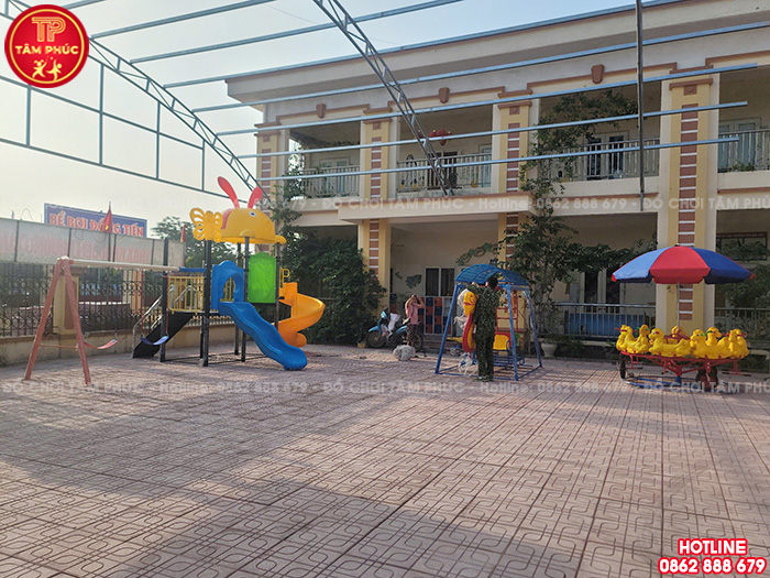 Thi công lắp đặt đồ chơi ngoài trời trường mầm non tại Nam Định