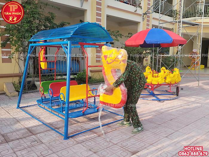 Thi công lắp đặt đồ chơi ngoài trời trường mầm non tại Nam Định