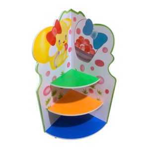 Kệ góc mầm non 3 tầng gỗ MDF giá rẻ đẹp NT3-075