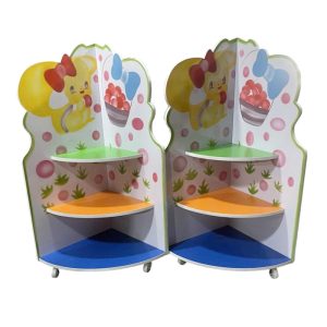 Kệ góc mầm non 3 tầng gỗ MDF giá rẻ đẹp NT3-075