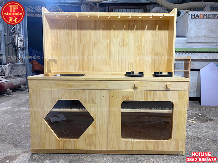 Đồ chơi tủ bếp nấu ăn bằng gỗ cho bé mầm non NT4-023