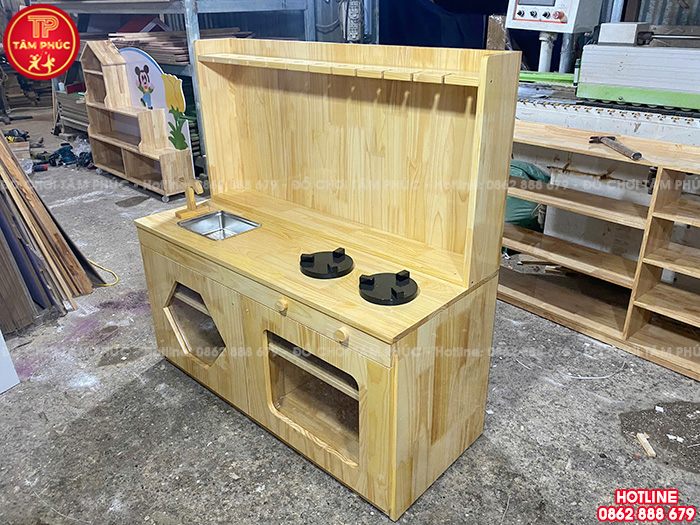 Đồ chơi tủ bếp nấu ăn bằng gỗ cho bé mầm non NT4-023