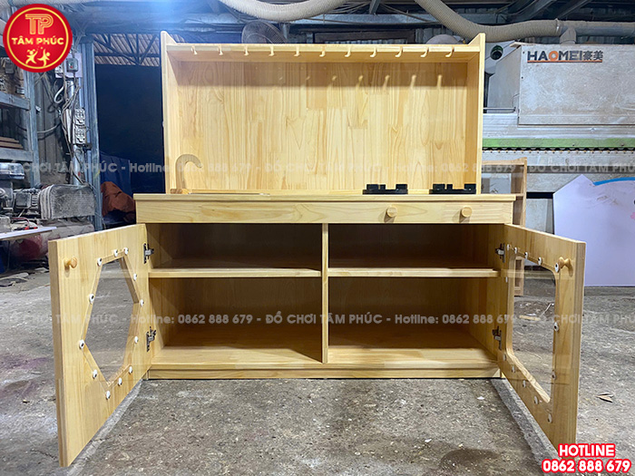 Đồ chơi tủ bếp nấu ăn bằng gỗ cho bé mầm non NT4-023