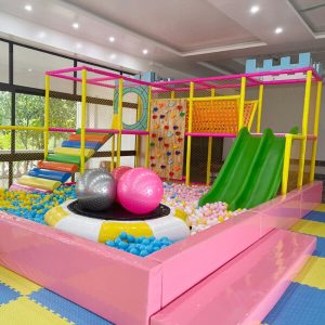 Thi công lắp đặt nhà bóng liên hoàn trong nhà cho bé TP-KVC-001