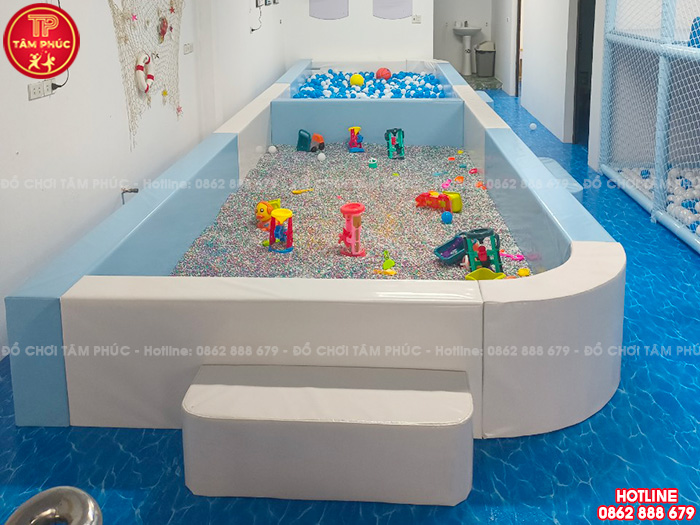 Bể chơi xúc cát - Bể bóng bọc da cho nhà bóng khu vui chơi trong nhà TP-KVC-002