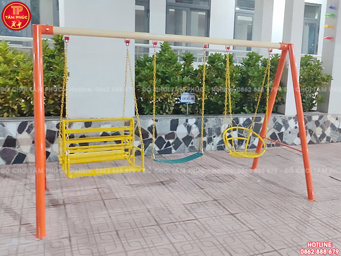 Ghế cho xích đu 4 chỗ bằng sắt cho bé mầm non TP9-054