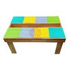 Bàn Lego cho bé mầm non bằng gỗ tự nhiên NT1-018