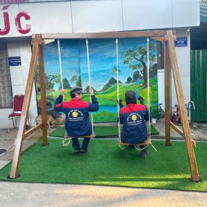 Xích đu bằng gỗ 2 chỗ ngồi cho bé đẹp giá rẻ TPG4-003-A