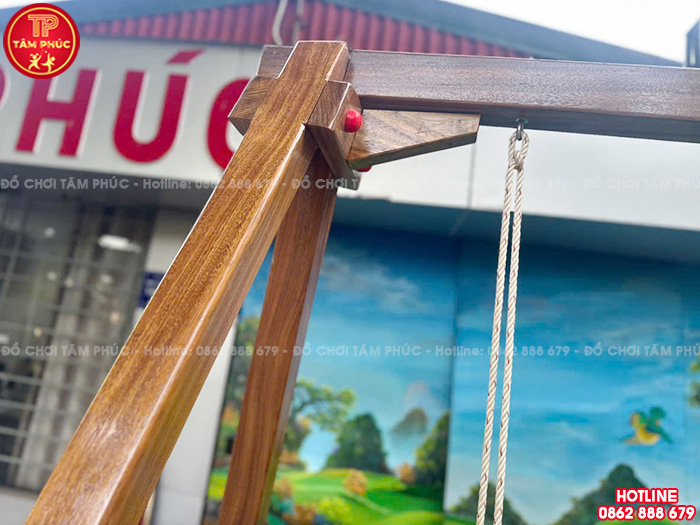 Xích đu bằng gỗ 2 chỗ ngồi cho bé đẹp giá rẻ TPG4-003-A