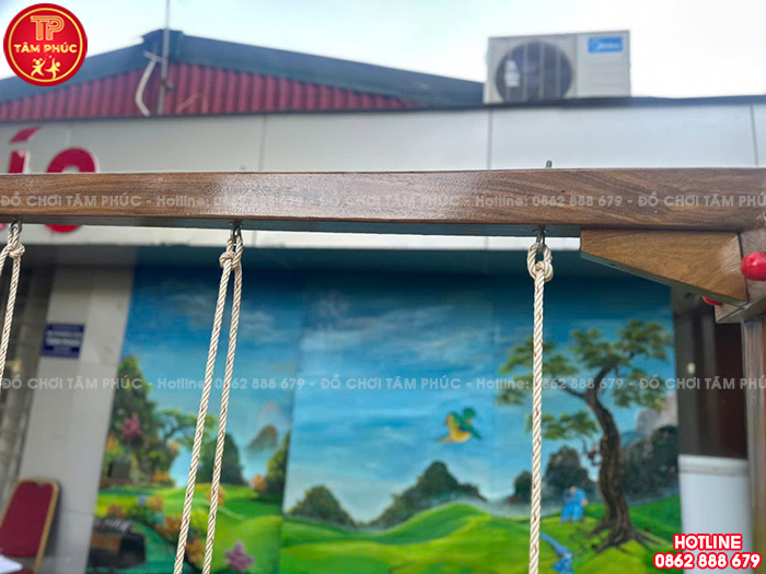 Xích đu bằng gỗ 2 chỗ ngồi cho bé đẹp giá rẻ TPG4-003-A